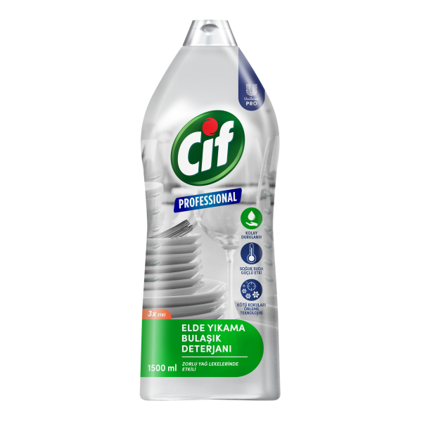 Cif Profesyonel Bulaşık Deterjanı Elde Yıkama 1500 ml