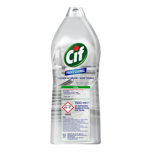 Cif Profesyonel Bulaşık Deterjanı Elde Yıkama 1500 ml