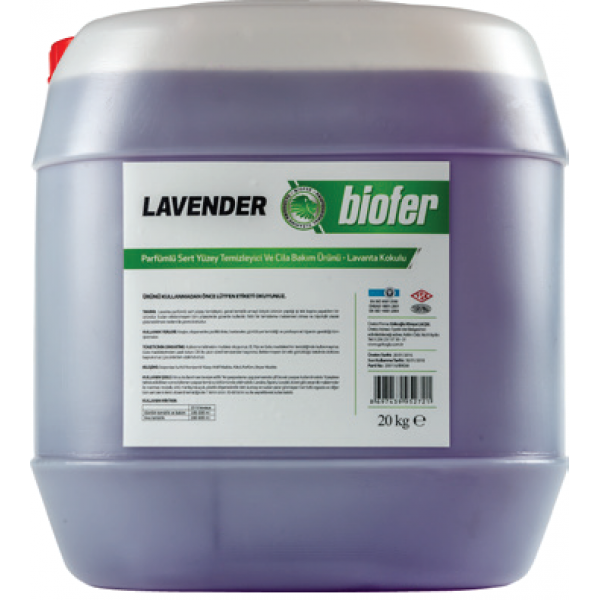 Biofer 20 Lt Lavender Parfümlü Sert Yüzey Temizleyici Ve Cila Bakım Ürünü Lavanta Kokulu 