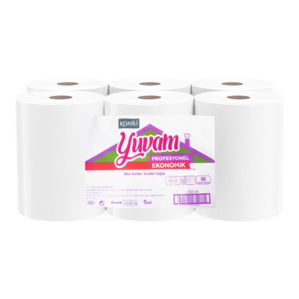 Komili Yuvam 4,1 Kg 12 Rulo Mini Jumbo Tuvalet Kağıdı - Eko 96M 