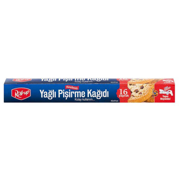 Roll-up Hazır Kesilmiş Yağlı Pişirme Kağıdı 37x42 Cm 16 Yaprak 