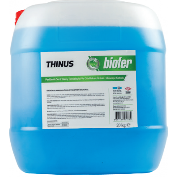 Biofer 20 Lt Thinus Parfümlü Sert Yüzey Temizleyici Ve Cila Bakım Ürünü Menekşe Kokulu 